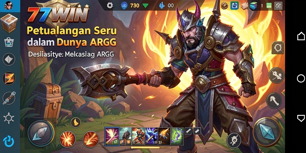 Screenshot gameplay 77WIN menampilkan aksi pertarungan yang mendebarkan.