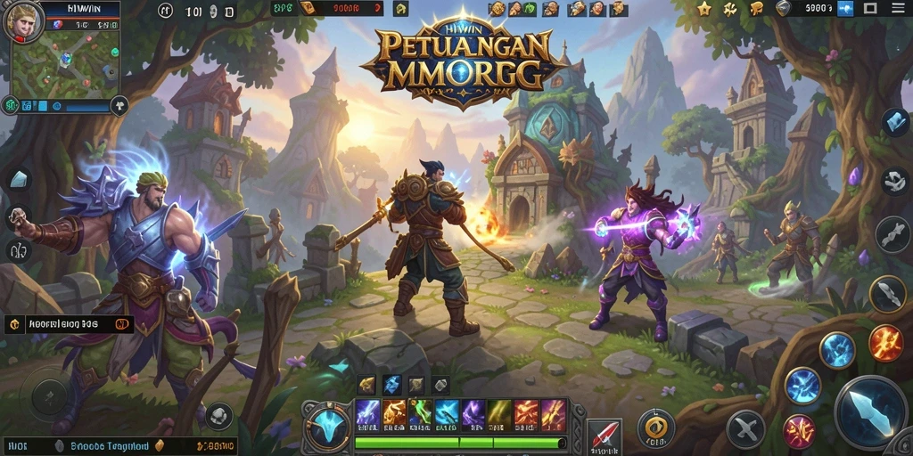 Tampilan gameplay HIWIN yang menegangkan dalam pertempuran berskala besar.