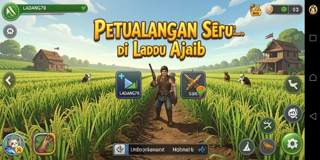 Screenshot menampilkan aksi seru dalam gameplay RPG LADANG78.