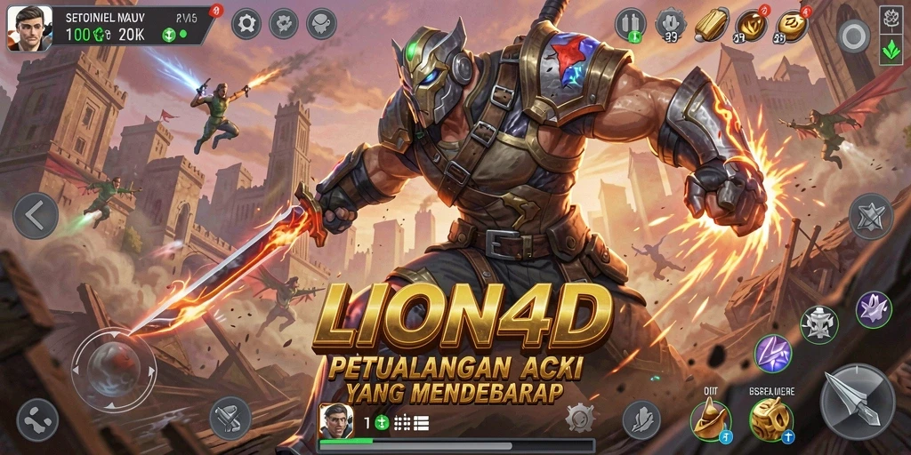 Tampilan gameplay mendebarkan dari LION4D dengan aksi intens.