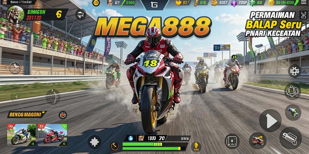 Gameplay balap yang intens dan grafis menawan di MEGA888.