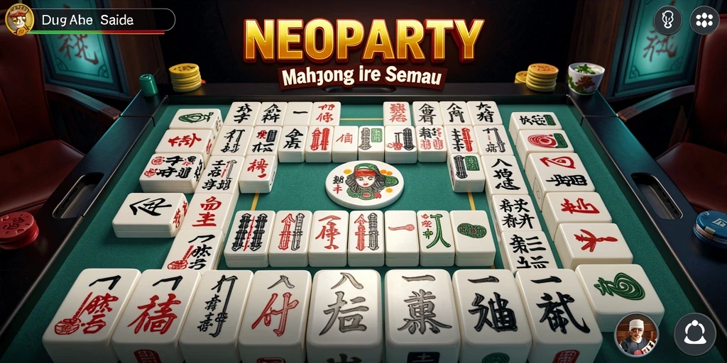 Tampilan gameplay NEOPARTY yang penuh warna dan menarik.
