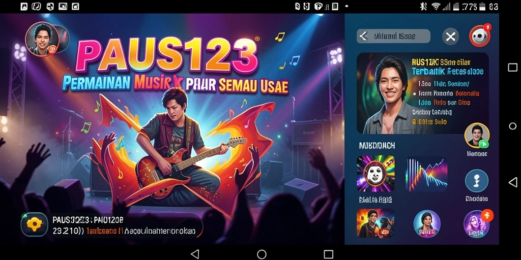 Tampilan gameplay PAUS123 yang menarik dengan berbagai pilihan lagu.
