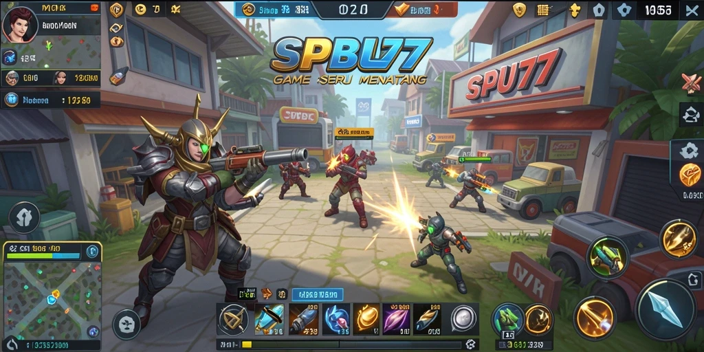 Tampilan gameplay menarik dari SPBU77 di arena MOBA.