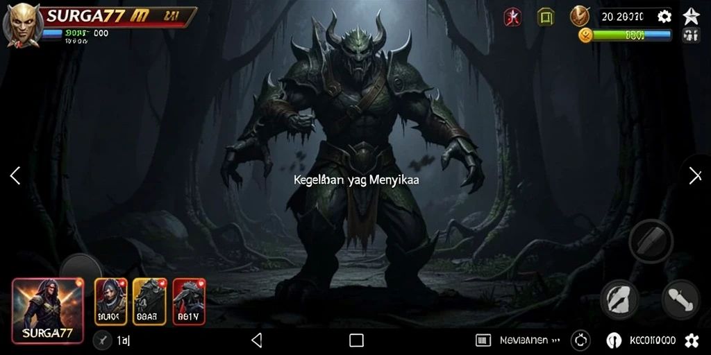 Screenshot gameplay SURGA77 yang menampilkan momen menegangkan.