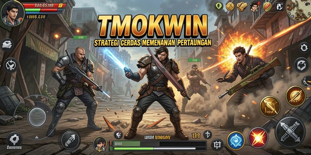 Tampilan gameplay TMOKWIN yang menegangkan dan penuh strategi.