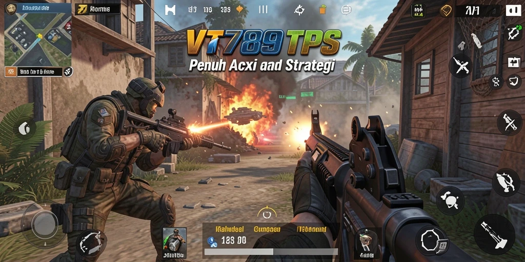 Tampilan gameplay menegangkan di VT789 dengan aksi tembak-menembak yang seru.